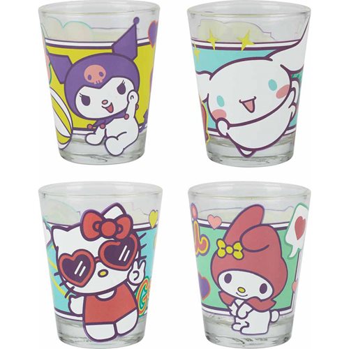 Hello Kitty & Friends 1.5 oz. Mini Glass Set of 4