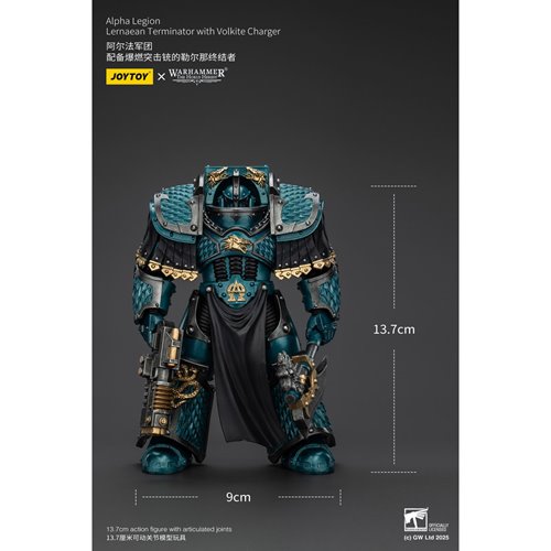 Joy Toy Warhammer The Horus Heresy Alpha Legion Lernaean Terminator with Volkite Charger 1:18 Scale