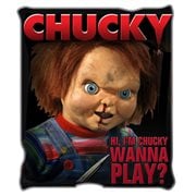 Childs Play Chucky Wanna Play Raschel Fleece Throw Blanket