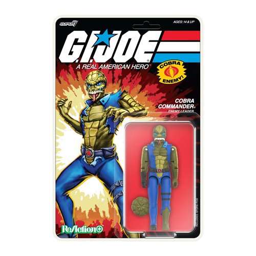 G.I. Joe Cobra Commander (Once a Man) 3 3/4-Inch ReAction+ Figure, Not Mint