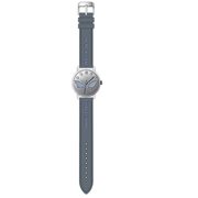 Dumbo Antique Silver Printed and Gray Stitched Strap Watch