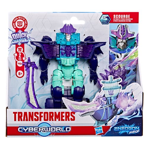 Transformers Cyberworld Scourge Ultimate Cyber Changers Energon Surge Action Figure