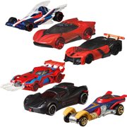 Marvel Hot Wheels Character Car Mix 5 Vehicle Case