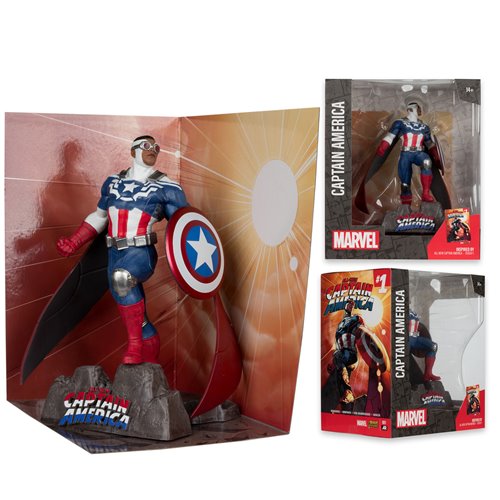 Marvel Captain America All-New Captain America #1 1:10 Scale Posed Figure with Scene and Comic
