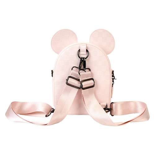 Disney Minnie Ear Checkerboard Convertible Crossbody