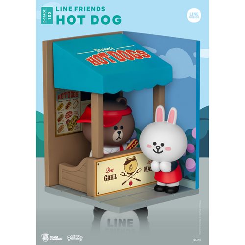 Line Friends Hot Dog DS-105 D-Stage 6-Inch Statue