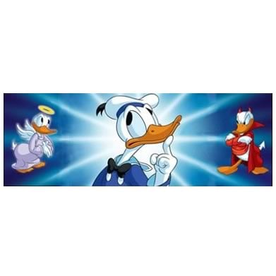 Disney Donald Duck Angel and Devil Triptych Sericel
