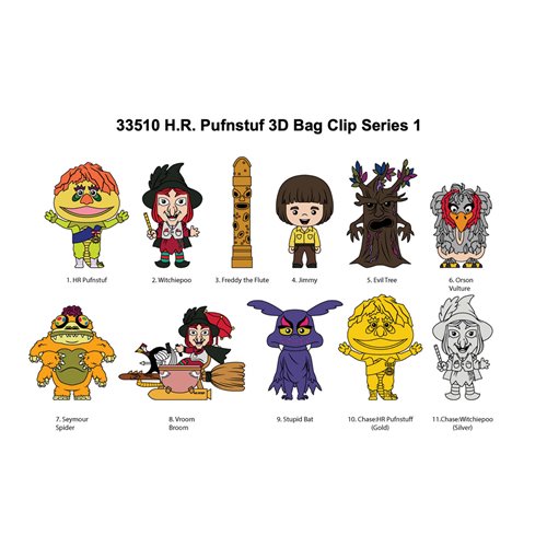 H.R. Pufnstuf 3D Foam Bag Clip Display Case of 24