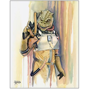 Star Wars Bossk Bounty Hunter Collection Fine Art Lithograph