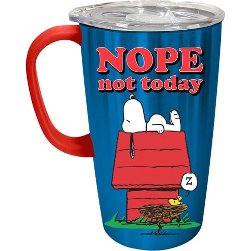Peanuts Snoopy Nope Not Today 18 oz. Stainless Steel Travel Mug with Handle