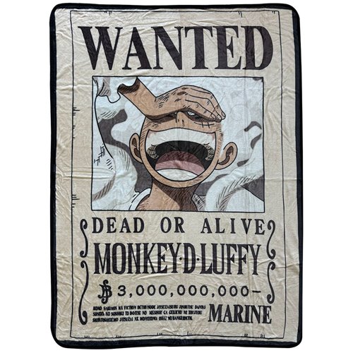 One Piece Luffy Wanted Throw Blanket