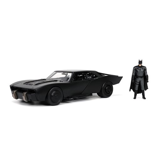 The Batman 2021 Batmobile 1:24 Scale Die-Cast Metal Vehicle with Figure