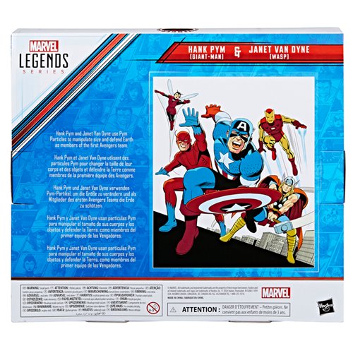 Avengers Marvel Legends Series Hank Pym (Giant-Man) and Janet Van Dyne (Wasp) 6-Inch Action Figure 2