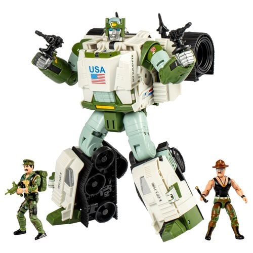 G.I. Joe x Transformers Collaborative Kup Triple T with Sgt. Slaughter and Leatherneck Action Figures