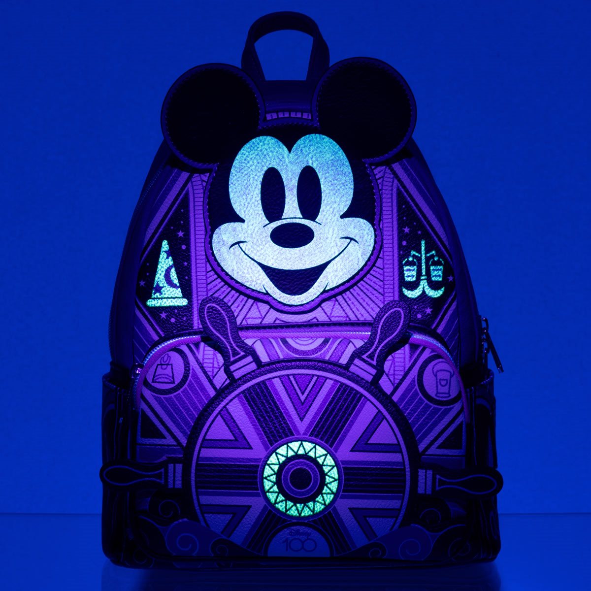 Disney Backpack Bag - Mickey Mouse Sketches - Gray & Black