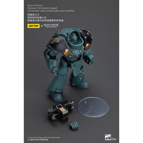 Joy Toy Warhammer 40,000 Sons of Horus Tartaros Terminator with Combi-bolter and Chainfist 1:18 Scal