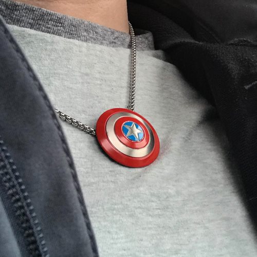 Captain America Spinning Shield Necklace