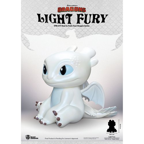 How to Train Your Dragon Light Fury VPB-017 Large Vinyl Piggy Bank
