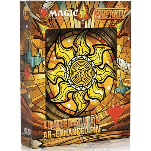 Magic: The Gathering Stained Glass Plains Augmented Reality Pin