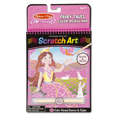 Melissa & Doug Fairy Tales On the Go Scratch Art Color Reveal Pad