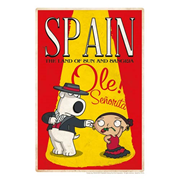Family Guy Road to Spain Lithograph Print