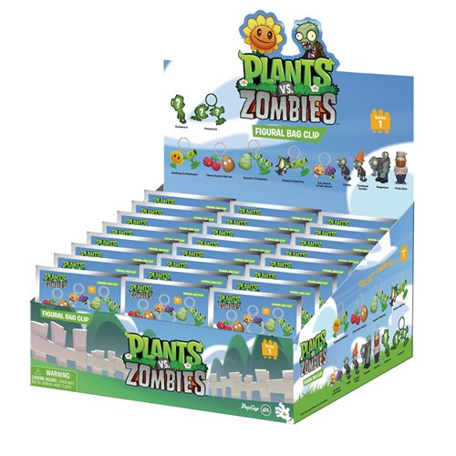 Plants vs. Zombies 3D Foam Bag Clip Display Case of 24