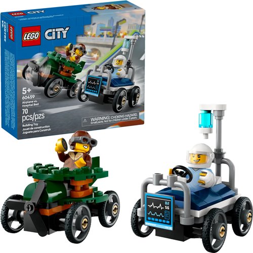 LEGO City 60459 Airplane vs. Hospital Bed Race Car Pack