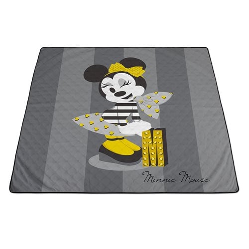 Minnie Mouse Gray-and-Yellow Impresa Picnic Blanket