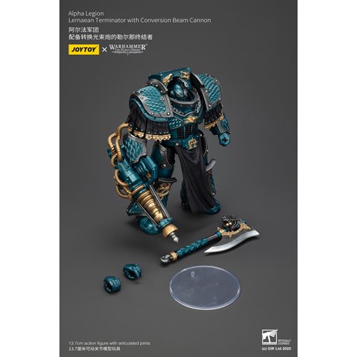 Joy Toy Warhammer The Horus Heresy Alpha Legion Lernaean Terminator with Conversion Beam Cannon 1:18