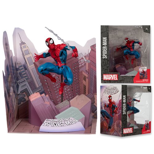 Marvel Wave 4 Spider-Man The Amazing Spider-Man #1 1:10 Scale Posed Figure with Scene