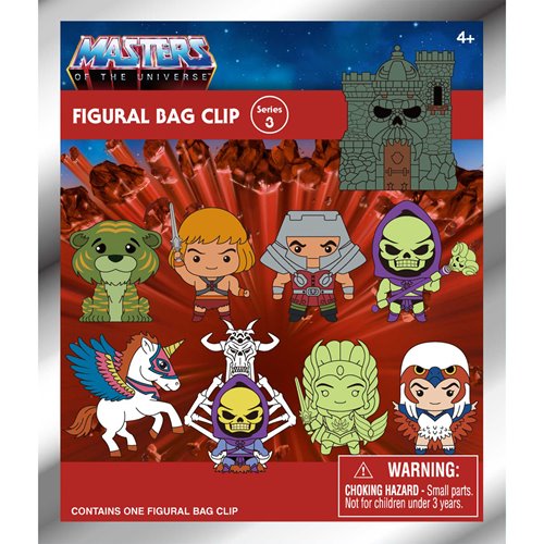 Masters of the Universe Series 3 3D Foam Bag Clip Display Case of 24