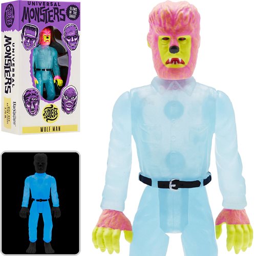 Universal Monsters The Wolf Man Glow-In-The-Dark Costume Colors ReAction Figure