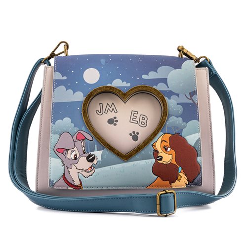 Lady and the Tramp Heart Paw Prints Crossbody Purse