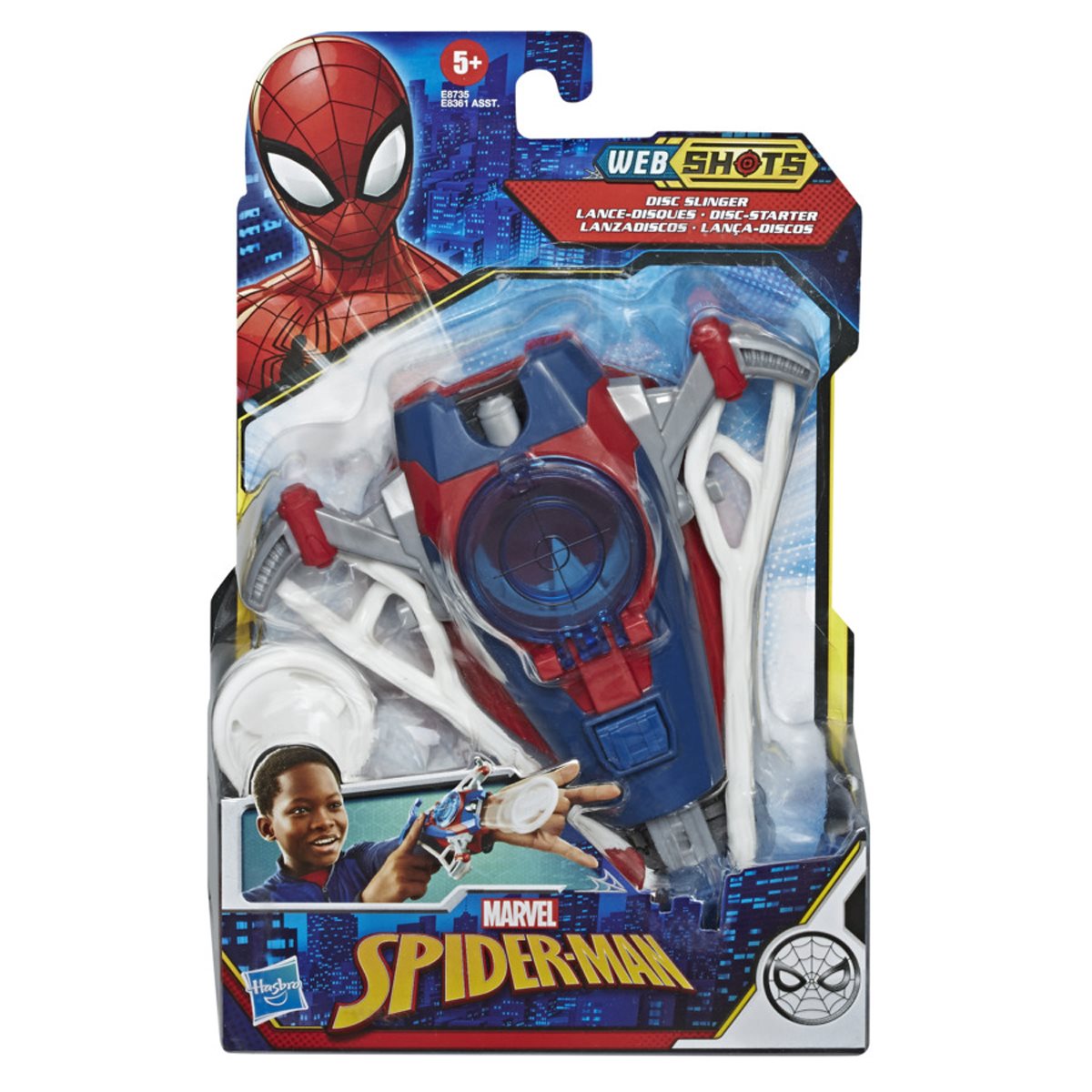Spider-Man Web Shots Gear Disc Slinger Blaster Toy