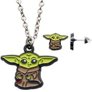 Star Wars Grogu Necklace Earring Set