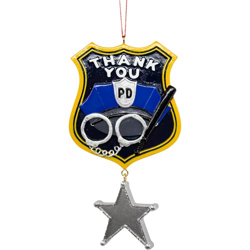 Thank You Police 5 1/2-Inch Resin Ornament