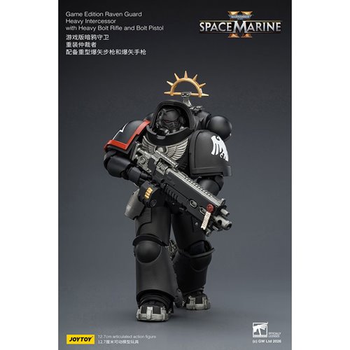 Joy Toy Warhammer 40K Space Marines Game Edition Raven Guard Intercessor Bolt Rifle & Pistol 1:18 Sc