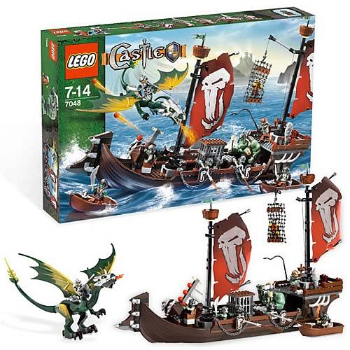 lego castle troll warship