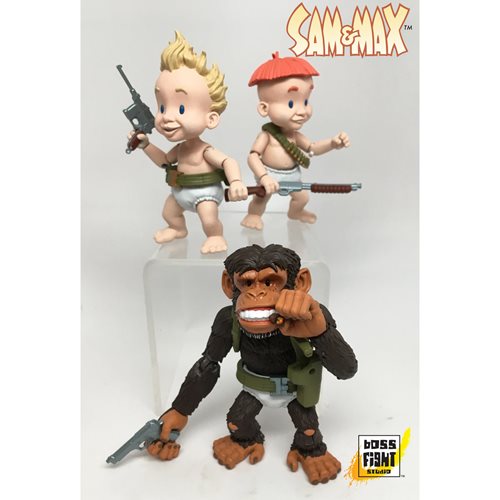 Sam & Max Wave 2 Rubber Pants Commandos Ginormous Deluxe Action Figure Set of 3