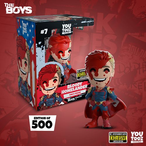 The Boys Collection Homelander Bloody Version Vinyl Figure - Entertainment Earth Exclusive