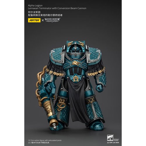 Joy Toy Warhammer The Horus Heresy Alpha Legion Lernaean Terminator with Conversion Beam Cannon 1:18
