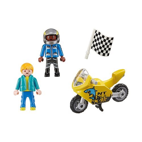 Playmobil 70380 Boys with Motorcycle Special Plus Figures