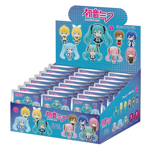 Vocaloid Hatsune Miku 3D Foam Bag Clip Random 6-Pack