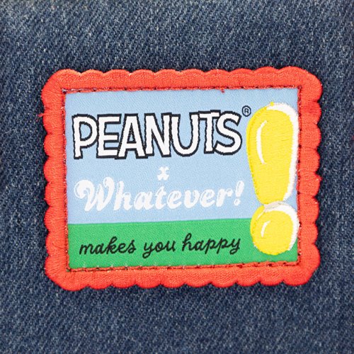 Peanuts Color Block Denim and Canvas Reversible / Convertible Crossbody Bag