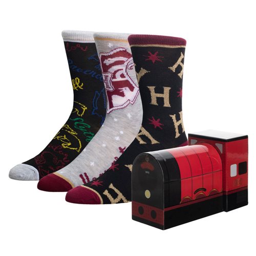 Harry Potter Hogwarts Express Crew Sock 3-Pack Box Set