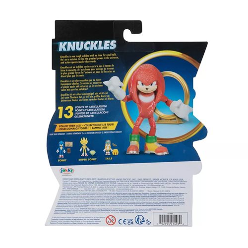 Sonic the Hedgehog 2 Movie Knuckles 4-Inch Figure, Not Mint