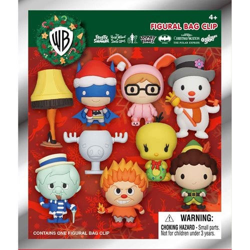 Warner Brothers Christmas Figural Bag Clip Display Case of 24