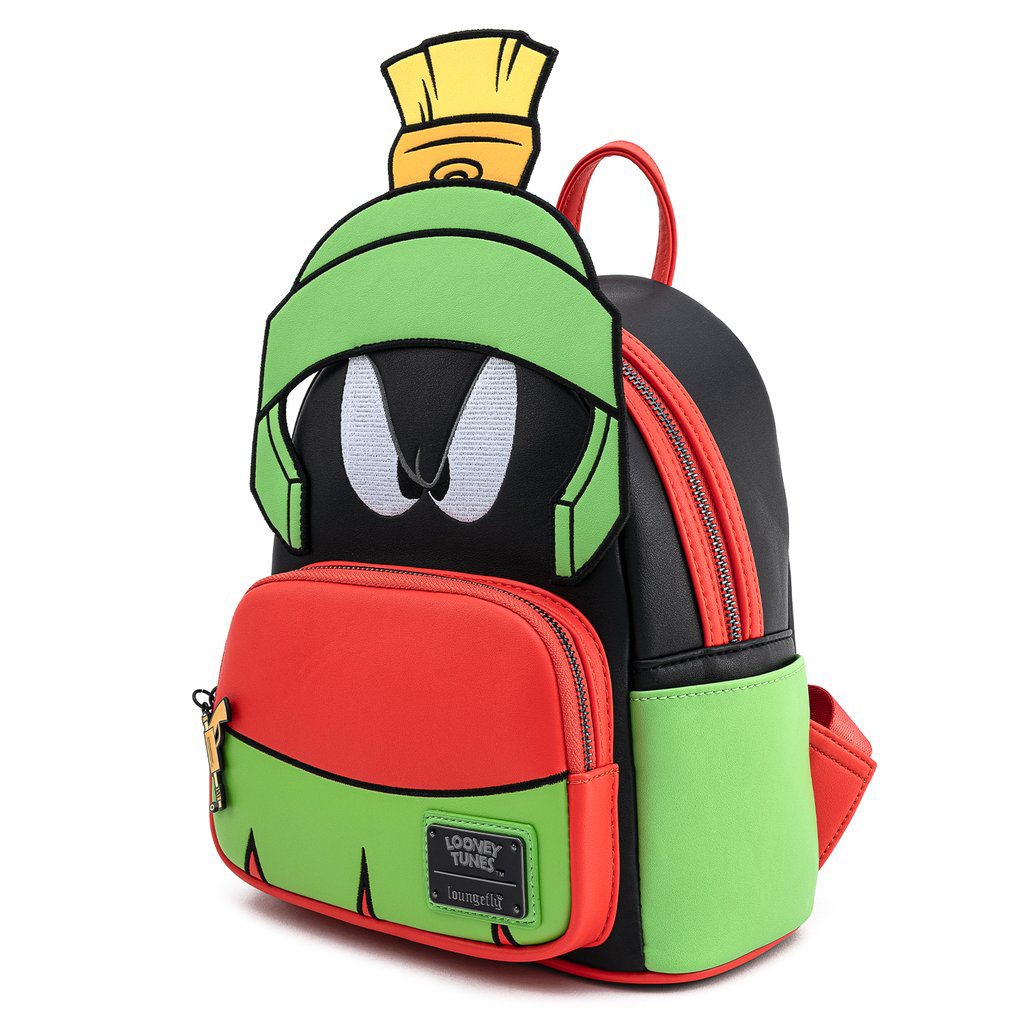 NWT LOONEY TUNES MARVIN THE MARTIAN RED BACKPACK 16" X 11"  /WATER BOTTLE 