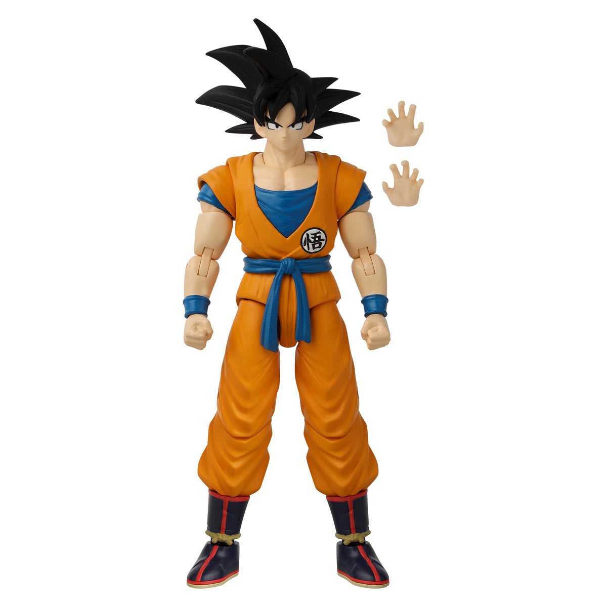 Kit 4 Bonecos com Base Action Figure Goku SSj Broly Vegetto Goku