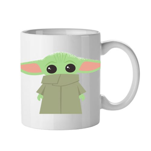 Baby Yoda Grogu Mandalorian Star Wars Evening 15 oz Ceramic Black Coffee  Mug Cup